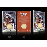 Highland Mint John Elway Denver Broncos  Limited Edition Bronze Coin Card with Acrylic Holder