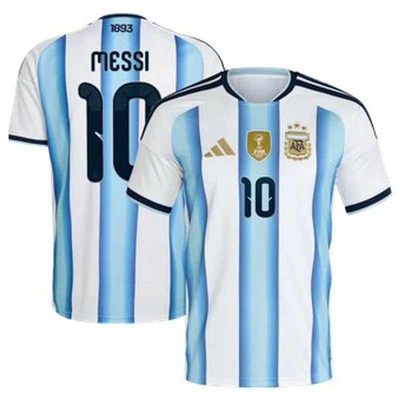Men's adidas Lionel Messi White Argentina National Team 2026 Home Replica Jersey