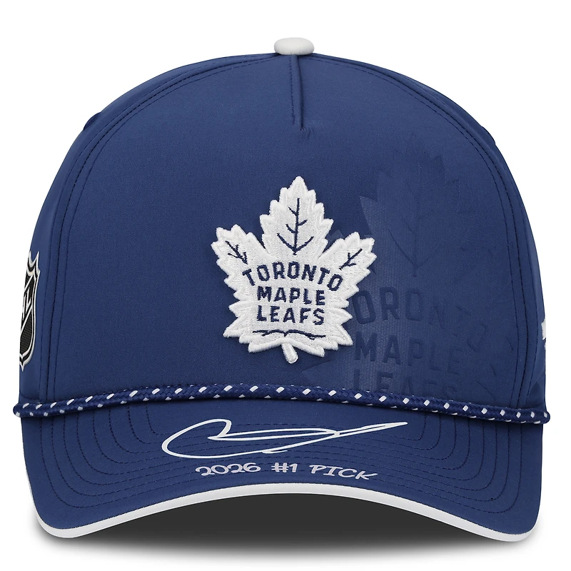 Gavin McKenna Toronto Maple Leafs Autographed 2026 NHL Draft Hat with "2026 #1 Pick" Inscription