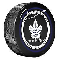 Gavin McKenna Toronto Maple Leafs Autographed Official Game Puck with "2026 #1 Pick" Inscription