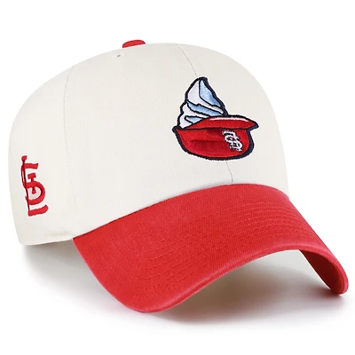 Unisex '47 Natural St. Louis Cardinals Single Swirl Ice Cream Helmet 2.0 Clean Up Adjustable Hat