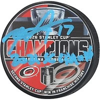 Rod Brind'Amour Carolina Hurricanes Autographed 2026 Stanley Cup Champions Hockey Puck with "2026 SC Champs" Inscription
