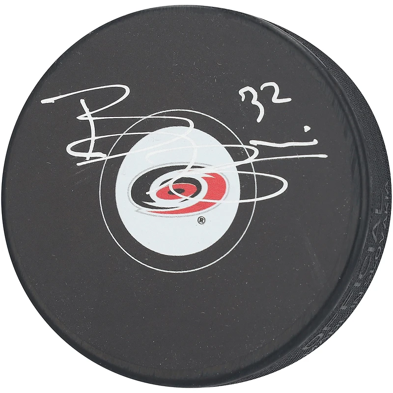 Brandon Bussi Carolina Hurricanes Autographed Hockey Puck