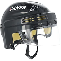 Logan Stankoven Carolina Hurricanes Autographed Black Mini Helmet