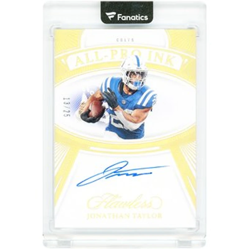 Jonathan Taylor Indianapolis Colts Autographed 2024 Panini Flawless All-Pro Ink Gold #API-JTR #13/25 Card