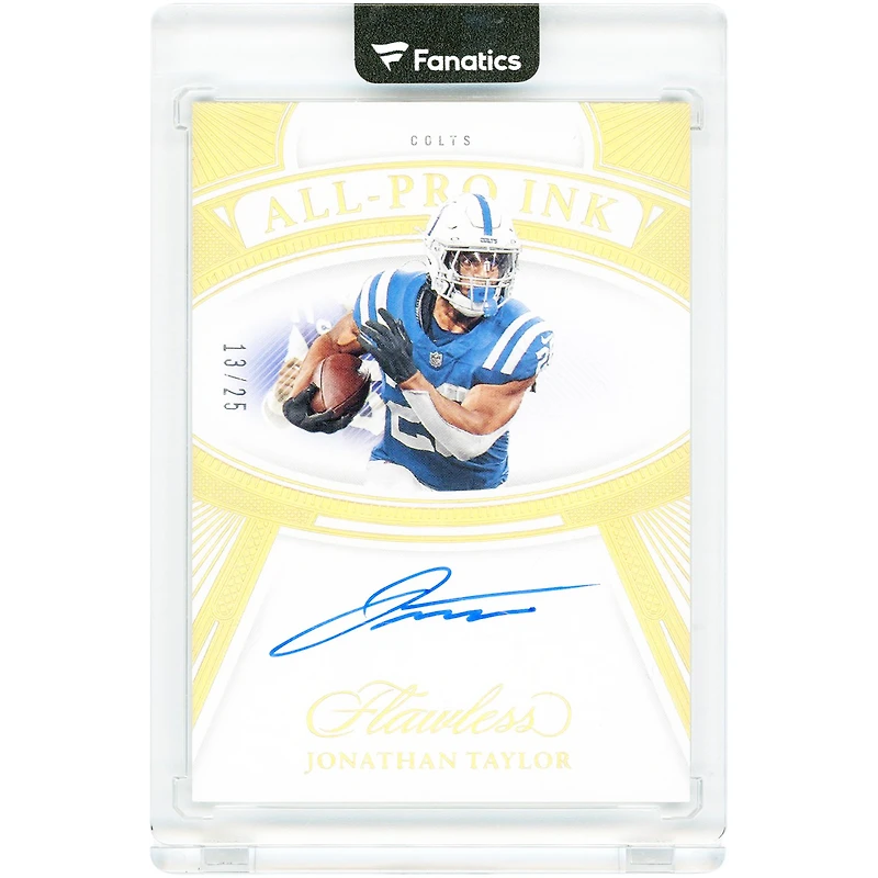 Jonathan Taylor Indianapolis Colts Autographed 2024 Panini Flawless All-Pro Ink Gold #API-JTR #13/25 Card