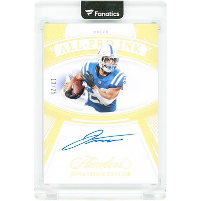 Jonathan Taylor Indianapolis Colts Autographed 2024 Panini Flawless All-Pro Ink Gold #API-JTR #13/25 Card