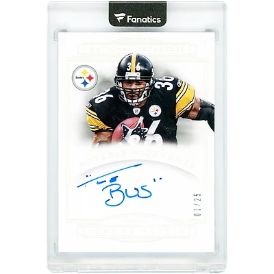 Jerome Bettis Pittsburgh Steelers Autographed 2014 Panini National Treasures Notable Nicknames #NN-JB #1/25 Card with "The Bus" Inscription
