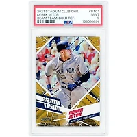 Derek Jeter New York Yankees 2021 Topps Stadium Club Chrome Beam Team Gold Refractor #BTC-1 #19/50 PSA Authenticated 9 Card