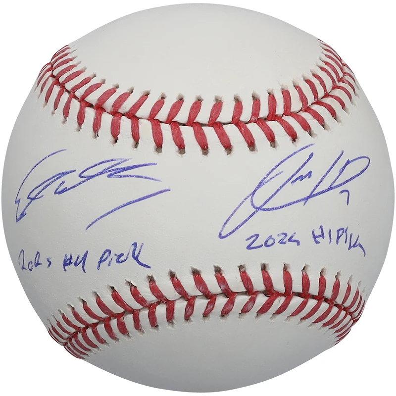 Jackson Holliday & Ethan Holliday Autographed Baseball with Multiple Inscriptions