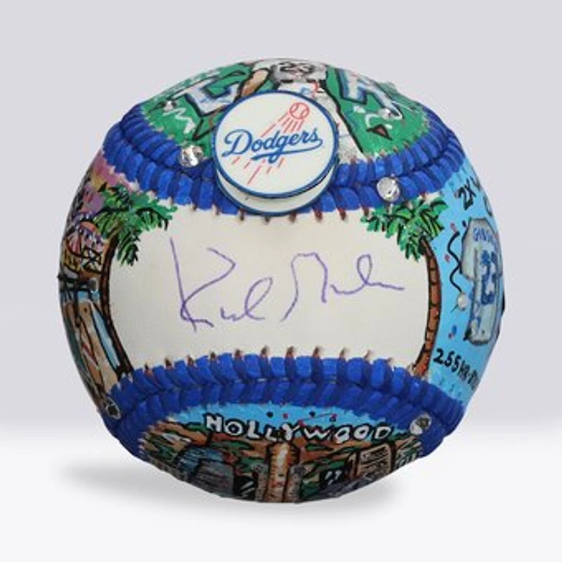 Kirk Gibson Los Angeles Dodgers Autographed Baseball - Art by Charles Fazzino - NF70446052