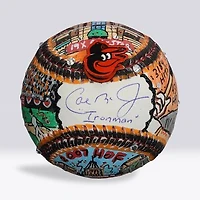 Cal Ripken Jr. Baltimore Orioles Autographed Baseball with "Ironman" Inscription - Art by Charles Fazzino - NF70446038