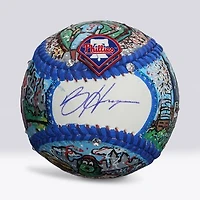 Bryce Harper Philadelphia Phillies Autographed Baseball - Art by Charles Fazzino - NF70446072