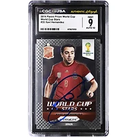 Xavi Hernandez Spain National Team Autographed 2014 Panini Prizm World Cup World Cup Stars #35 CGC Authenticated 9/10 Card