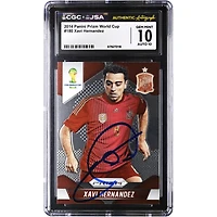 Xavi Hernandez Spain National Team Autographed 2014 Panini Prizm World Cup #180 CGC Authenticated 10/10 Card