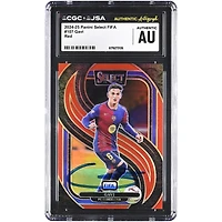Gavi Barcelona Autographed 2024-25 Panini Select FIFA Red #107 CGC Authenticated Card