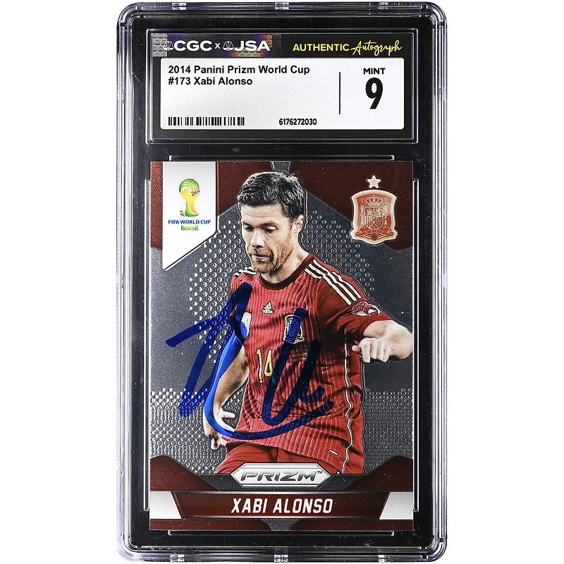 Xabi Alonso Spain National Team Autographed 2014 Panini Prizm World Cup #173 CGC Authenticated MINT 9 Card