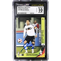 Michael Ballack Germany National Team Autographed 2008 Panini UEFA Euro Trading Card Game #125 CGC Authenticated 10/10 Card