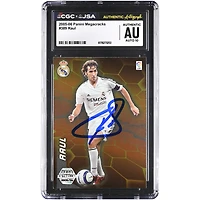 Raúl González Real Madrid Autographed 2005-06 Panini Megacracks #389 CGC Authenticated Auto 10 Card