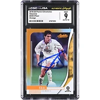 Raúl González Real Madrid Autographed 2019-20 Panini Chronicles Absolute Orange #AB-6 CGC Authenticated 9/10 Card