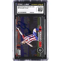 Fernando Torres Atletico de Madrid Autographed 2023-24 Topps Stadium Club Chrome UCL #9 CGC Authenticated Auto 10 Card