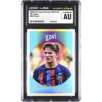 Gavi Barcelona Autographed 2022-23 Topps Chrome UEFA CC '59 Topps #59-9 CGC Authenticated Card