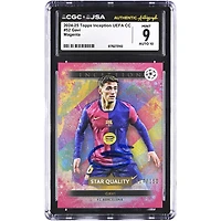 Gavi Barcelona Autographed 2024-25 Topps Inception UEFA CC Magenta #52 #/150 CGC Authenticated 9/10 Card