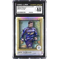 Luis Figo Inter Milan Autographed 2022-23 Topps Stadium Club Chrome UEFA Legends of Europe #LE-LF CGC Authenticated Auto 10 Card