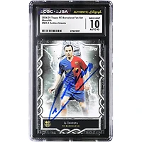 Andres Iniesta Barcelona Autographed 2024-25 Topps FC Barcelona Fan Set Monolith #MO-4 CGC Authenticated 10/10 Card