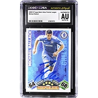 Michael Ballack Chelsea Autographed 2009-10 Topps Match Attax Premier League #NNO CGC Authenticated Auto 10 Card