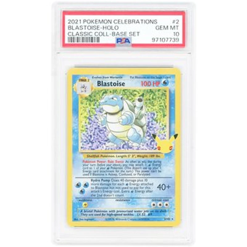 Blastoise 2021 Pokemon Celebrations Classic Collection #2 PSA Authenticated 10 Card