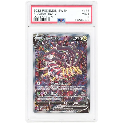 Giratina V 2022 Pokemon Lost Origin Ultra Rare #186 PSA Authenticated 9 Card