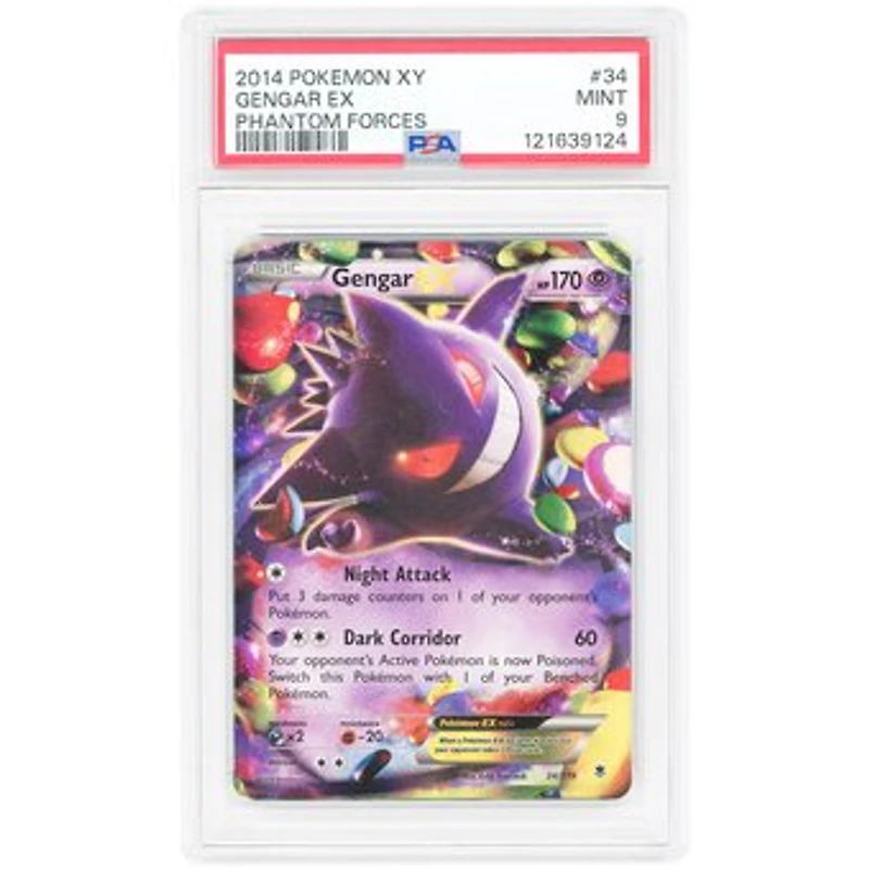 Gengar EX 2014 Pokemon Phantom Forces Ultra Rare #34 PSA Authenticated 9 Card