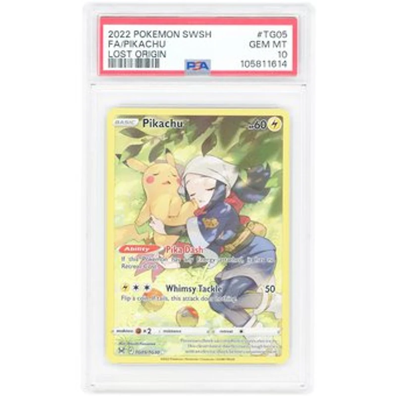 Pikachu 2022 Pokemon Lost Origin Trainer Gallery Ultra Rare #TG05 PSA Authenticated 10 Card
