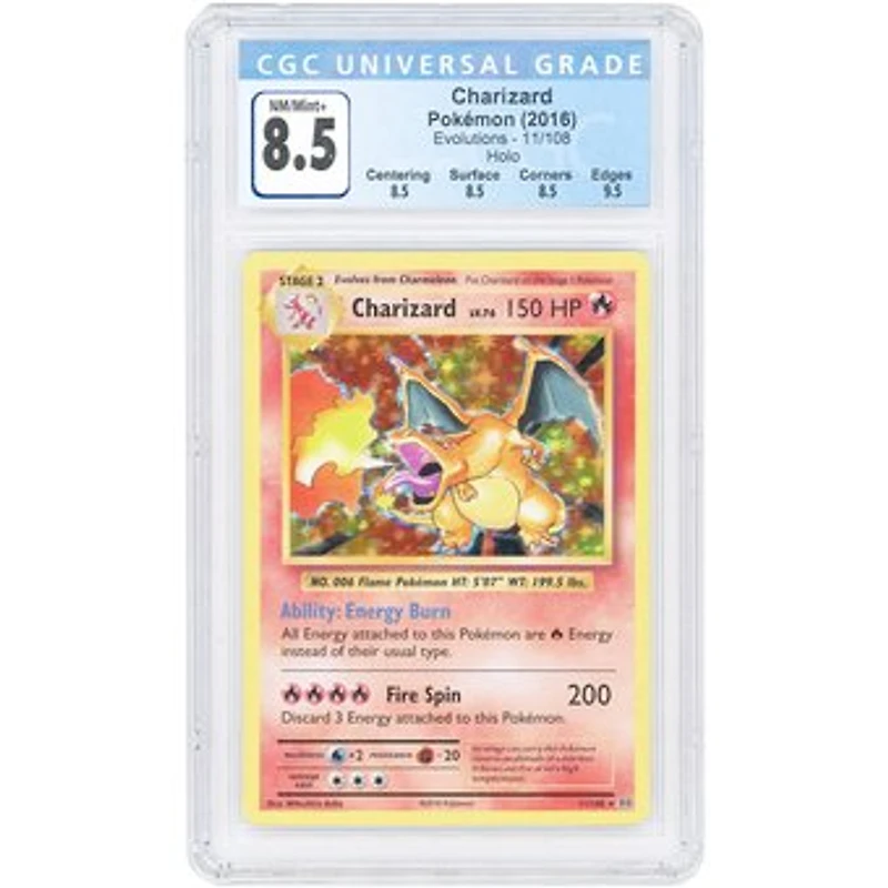 Charizard 2016 Pokemon Evolutions Holo Rare #11 CGC Authenticated 8.5 Card