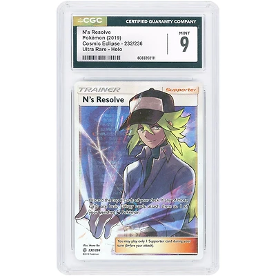 N's Resolve 2019 Pokemon Cosmic Eclipse Ultra Rare #232 CGC Authenticated 9 Card