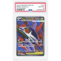 Mega Latias ex 2025 Pokemon Mega Evolution Ultra Rare #163 PSA Authenticated 10 Card