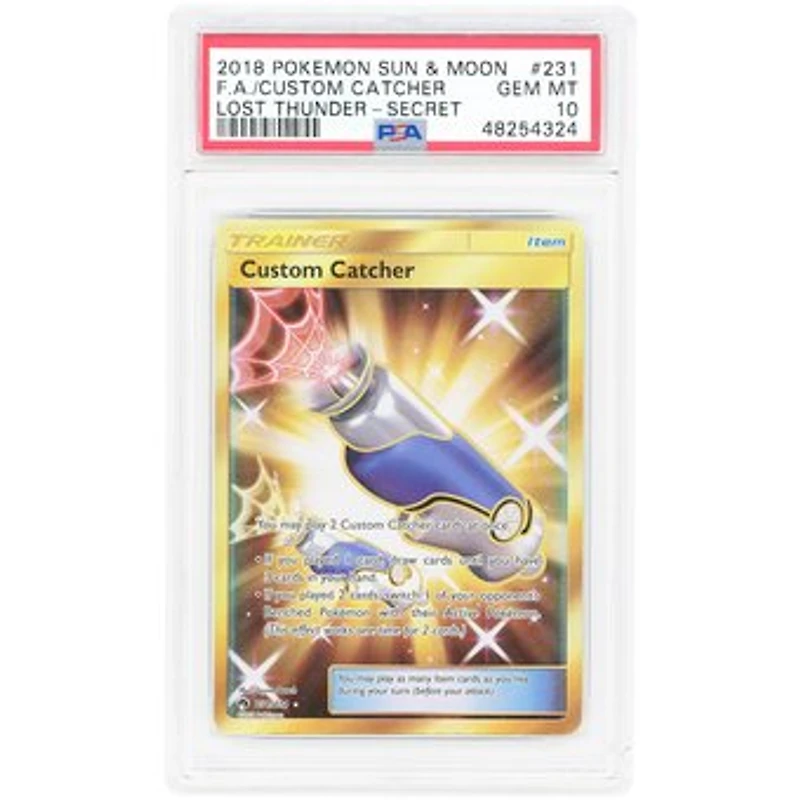 Custom Catcher 2018 Pokemon Lost Thunder Secret Rare #231 PSA Authenticated 10 Card