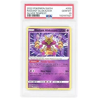 Radiant Alakazam 2022 Pokemon Silver Tempest Radiant Rare #59 PSA Authenticated 10 Card