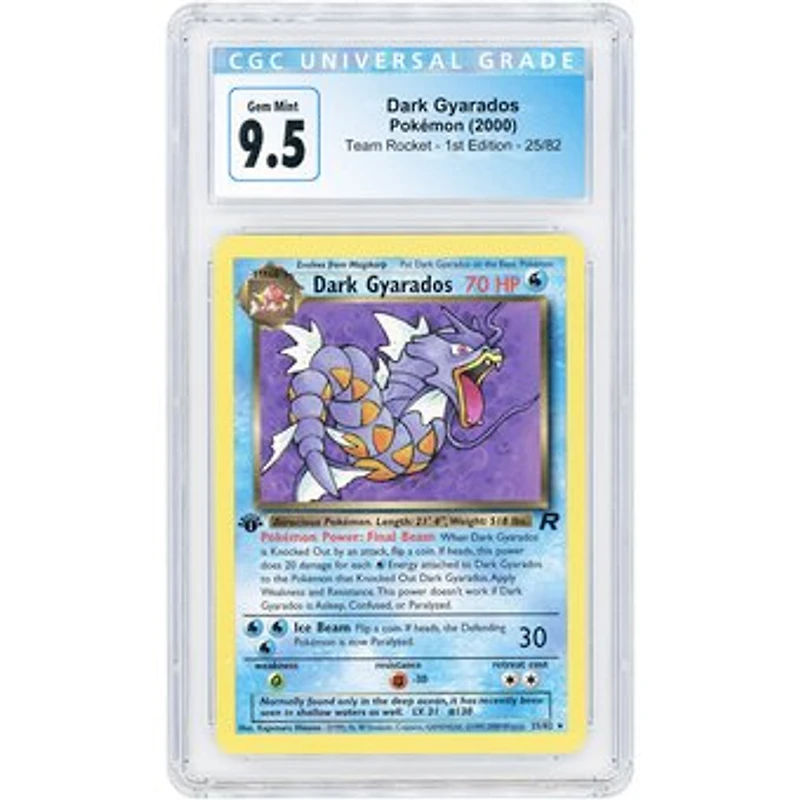 Dark Gyarados 2000 Pokemon Team Rocket Rare #25 CGC Authenticated 9.5 Card