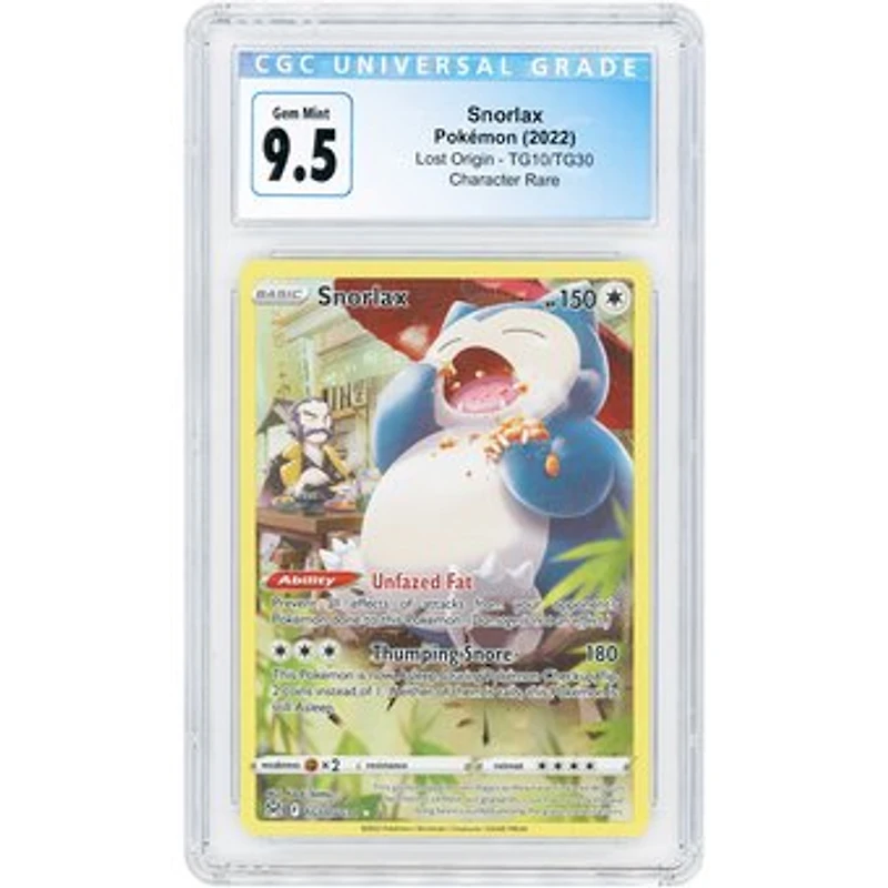 Snorlax 2022 Pokemon Lost Origin Trainer Gallery Ultra Rare #TG10 CGC Authenticated 9.5 Card