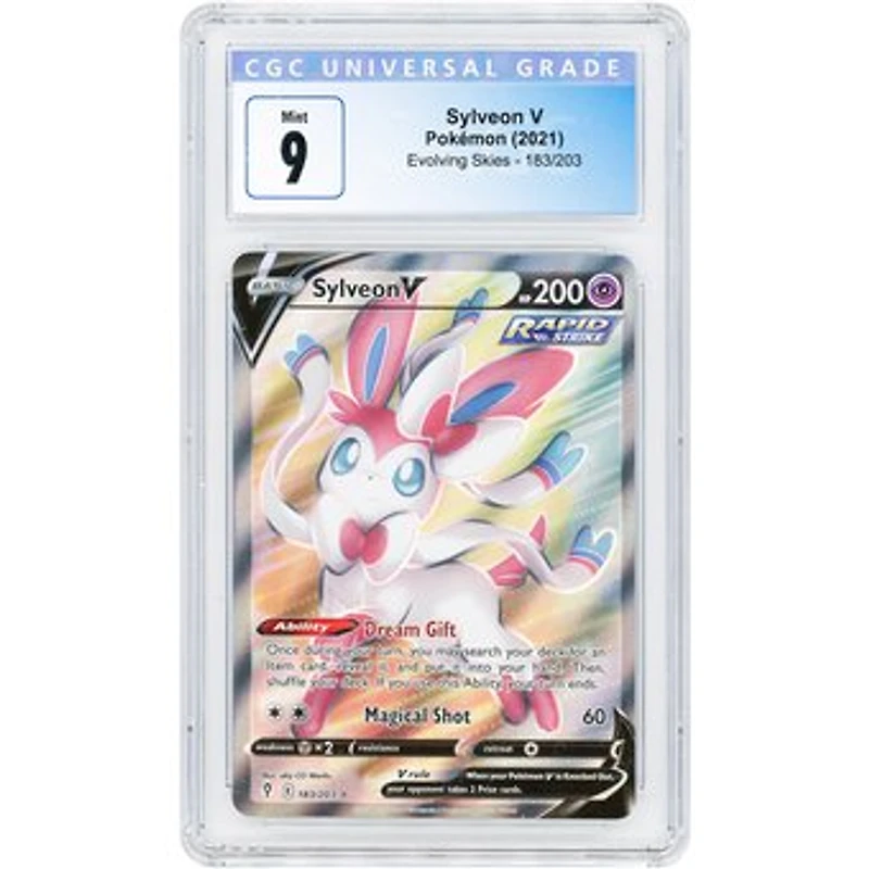 Sylveon V 2021 Pokemon Evolving Skies Ultra Rare #183 CGC Authenticated 9 Card