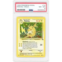 Raichu 1999 Pokemon Fossil Holo Rare #14 PSA Authenticated 8 Card