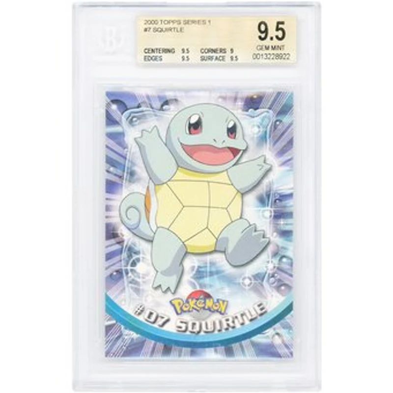 Squirtle 2000 Pokemon Topps Series 1 #7 BGS Authenticated 9.5 Card