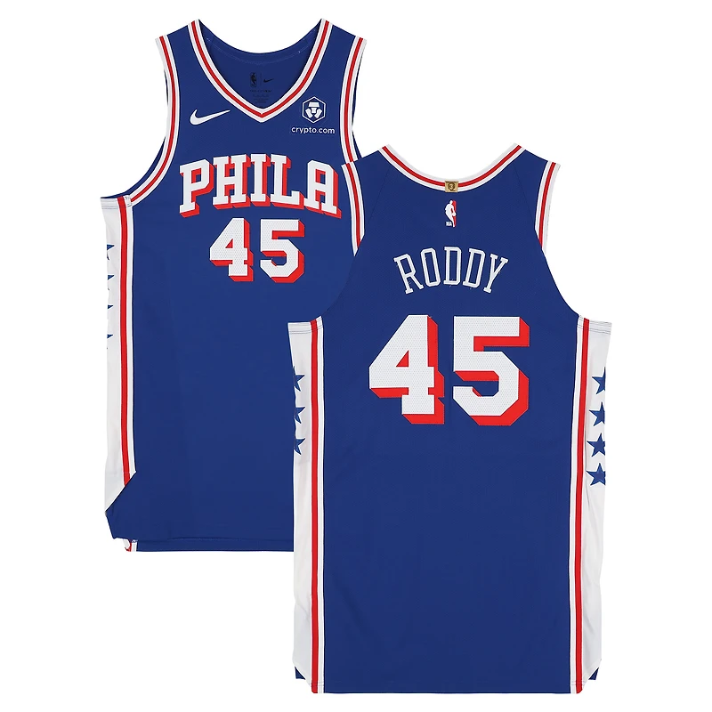 David Roddy Philadelphia 76ers Player-Issued #45 Royal Jersey from the 2025-26 NBA Season - Size 50+6