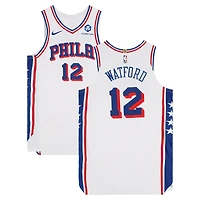 Trendon Watford Philadelphia 76ers Player-Issued #12 White Jersey from the 2025-26 NBA Season - Size 50+6