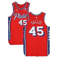 Hunter Sallis Philadelphia 76ers Player-Issued #45 Red Jersey from the 2025-26 NBA Season - Size 46+4