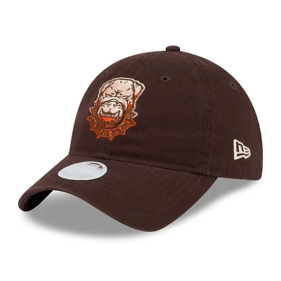 Women's New Era Brown Cleveland Browns Pumpkin Spice 9TWENTY Adjustable Hat