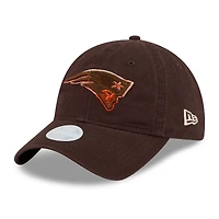 Women's New Era Brown New England Patriots Pumpkin Spice 9TWENTY Adjustable Hat
