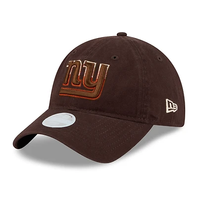 Women's New Era Brown New York Giants Pumpkin Spice 9TWENTY Adjustable Hat